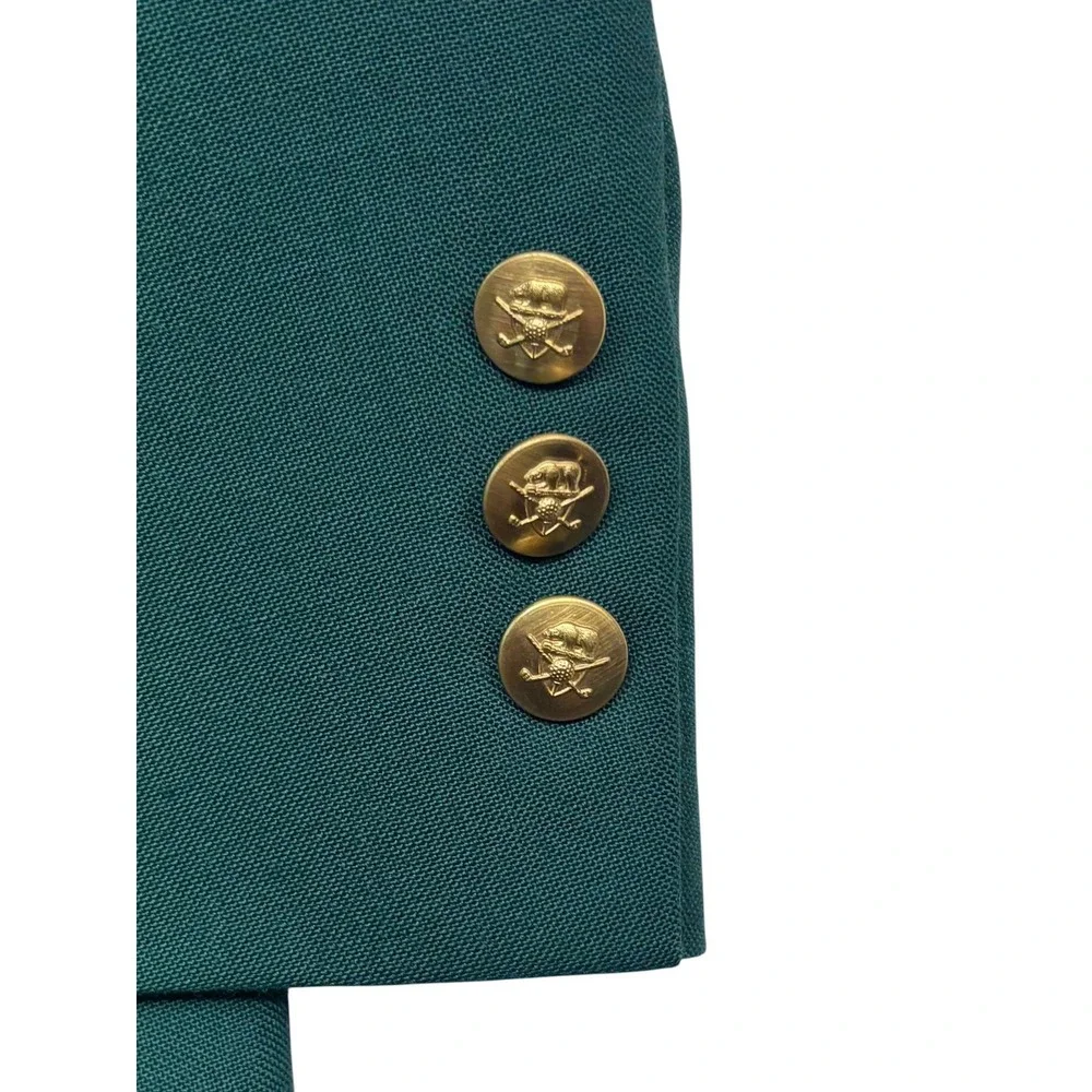 vtg Jack Nicklaus 44R Green Jacket Blazer Masters Sport Coat Gold Buttons USA